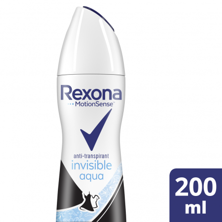 REXONA Déodorant Femme Spray Anti-Transpirant Invisible Aqua 200ml