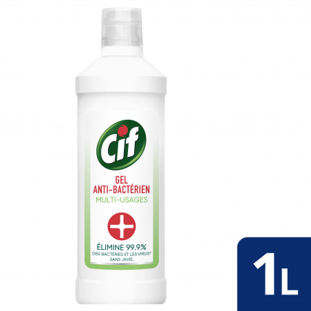Pack De 5 - Cif Gel Anti-Bactérien Multi-Usages Sans Javel 1L