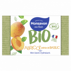 Monsavon Bio Savon Pain de Toilette Hydratant Abricot Pointe de Basilic...