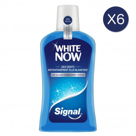 6x500ml Bains de Bouche Signal White Now Fraîcheur & Protection (Lot de 6x500ml )