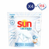 4x28 Capsules Lave-Vaisselle Sun Optimum Pure Tout en 1 0% (112 lavages)