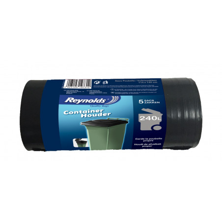 Reynolds - 5x240L - Pack de 12 rouleaux de 5 sacs poubelles Container