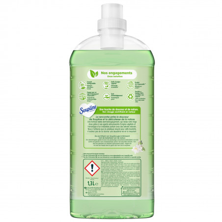 Adoucissant concentré Soupline Douceur végétale Notes de Fleurs blanches 52 lavages - 1,3L