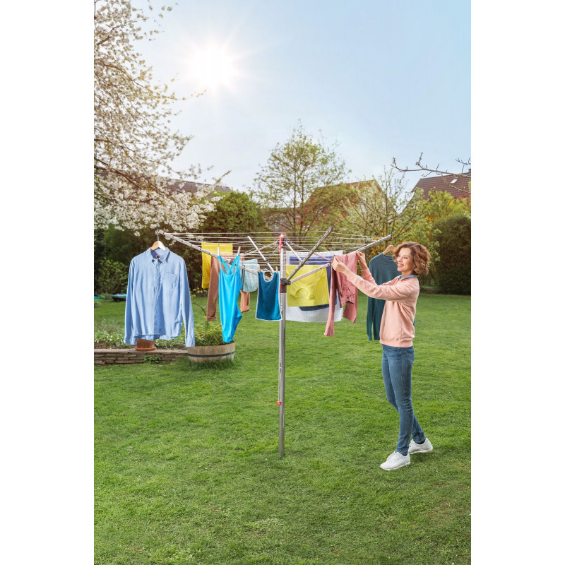Vileda - Viva Air Sunshine Premium : séchoir extérieur en ouverture parapluie