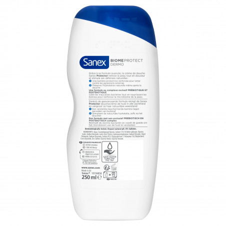 Pack de 6 - Sanex - Gel douche BiomeProtect Dermo Protector - 250ml