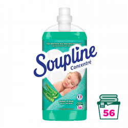 Pack de 6 - Soupline - Adoucissant concentré Aloe Vera 56 lavages 100% recyclé - 1,3L