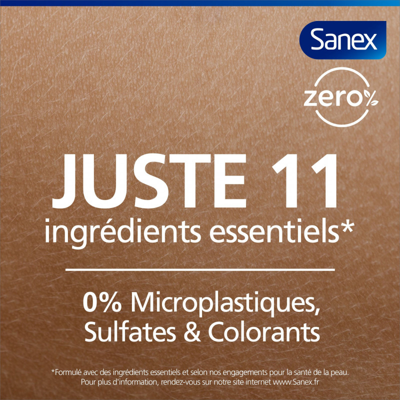 Pack de 12 - Sanex Eco recharges gel douche Essentiel Peau Sèche 500ml