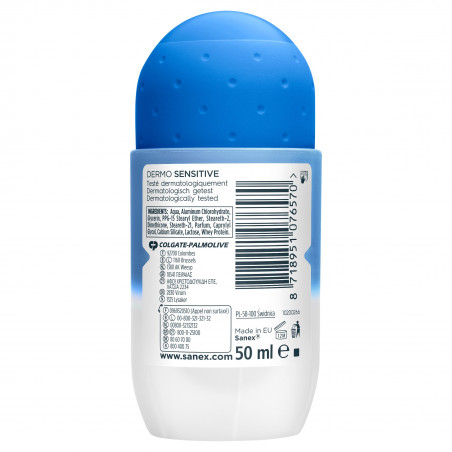 Pack de 6 - Sanex - Déodorant Dermo Sensitive Peaux sensibles Bille - 50ml