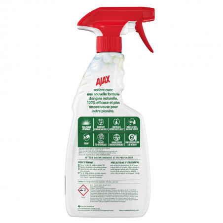 Pack de 12 - Ajax - Nettoyant Ménager Multi Surfaces Salle de bain Spray - 500ml