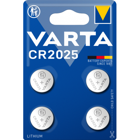 Varta - Pack de 3 - Pile électronique CR2025 blister de 4