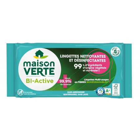Maison Verte - Pack de 12 Lingettes désinfectantes