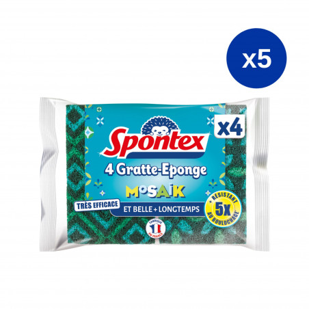 Pack de 5 - Spontex - 4 Gratte-Eponge Mosaik