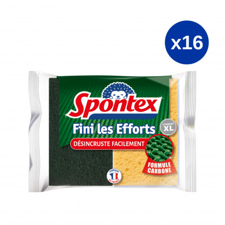 Pack de 16 - Spontex - 2 Eponges Fini les Efforts