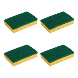 Pack de 14 - Spontex - 4 Eponges Vertes Grattantes Stop-Graisse