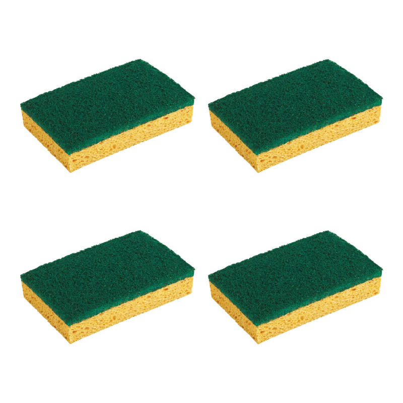 Pack de 14 - Spontex - 4 Eponges Vertes Grattantes Stop-Graisse