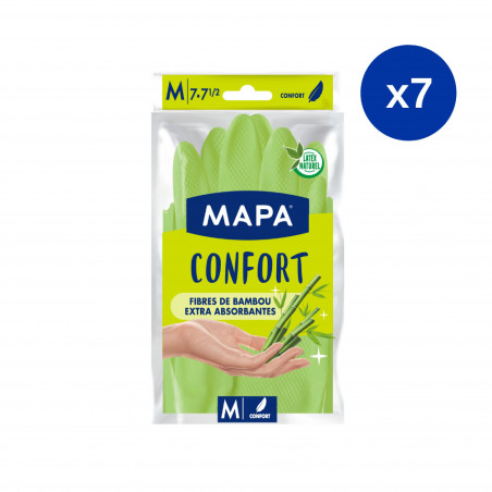 Pack de 7 - Mapa - 1 paire de gants de ménage Confort - T.M