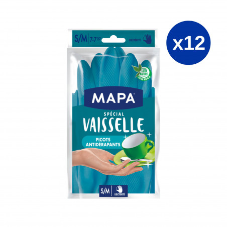 Pack de 12 - Mapa - 1 paire de gants Spécial Vaisselle - T.S/M