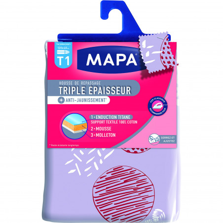 Mapa - Housse de Repassage Triple Epaisseur anti-jaunissement - T.1 (120x40cm) Mapa - Housse de Repassage Triple Epaisseur anti-jaunissement - T.1 (120x40cm)