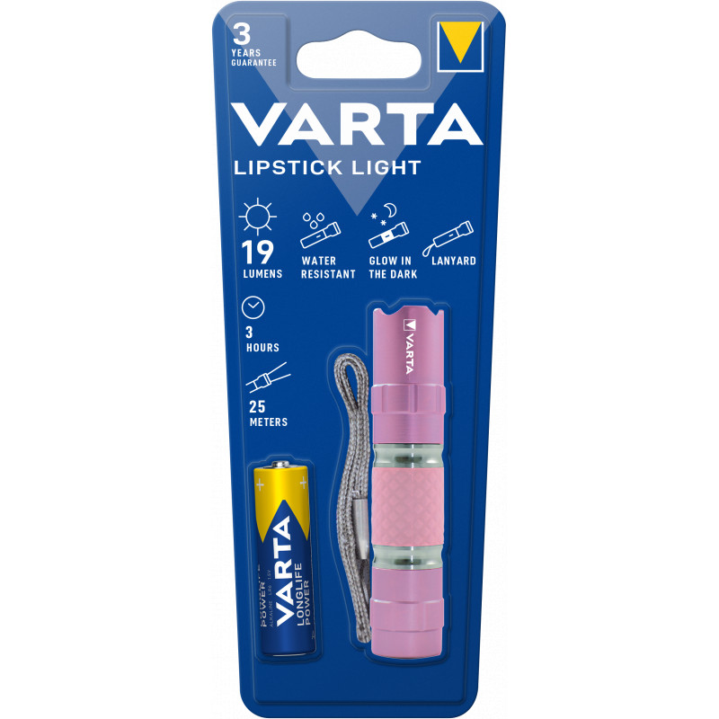 Varta - Torche Lipstick LED + 1 pile AA