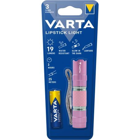 Varta - Torche Lipstick LED + 1 pile AA