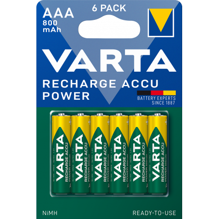 Varta - Pile rechargeable AAA 800mAh blister de 6