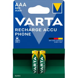 Varta - Pile rechargeable AAA 800 mAh Phone Accus blister de 2