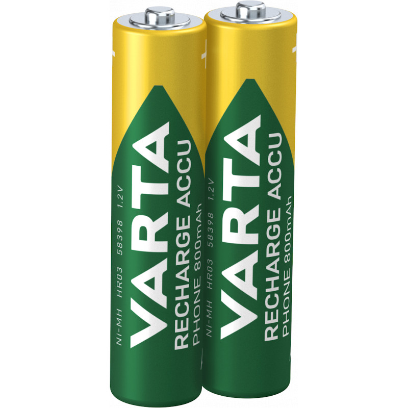 Varta - Pile rechargeable AAA 800 mAh Phone Accus blister de 2