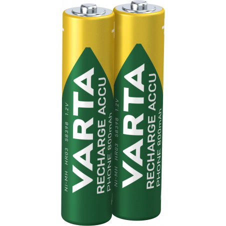 Varta - Pile rechargeable AAA 800 mAh Phone Accus blister de 2