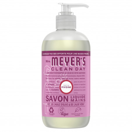 Mrs Meyer's - Pack de 6 Savon Mains Parfum Pivoine 370 Ml