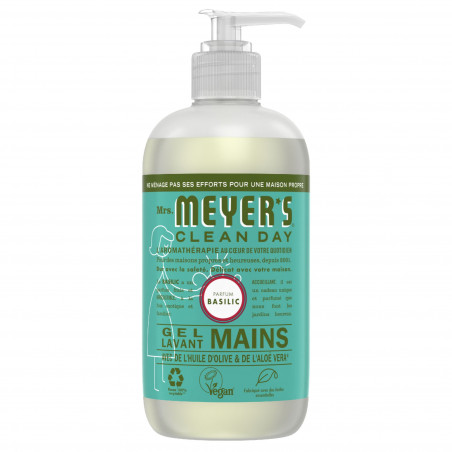 MRS MEYER'S - PACK DE 3 CLEAN DAY SAVON MAINS PARFUM BASILIC 370 ML