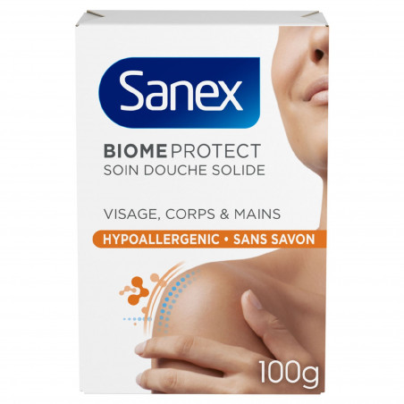 Gel douche solide Sanex Biome Protect Hypoallergénique - 100g