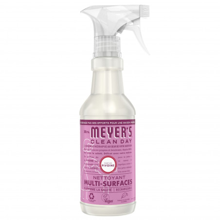 MRS MEYER'S - PACK DE 3 CLEAN DAY PISTOLET MULTI SURFACES PARFUM PIVOINE 473ML