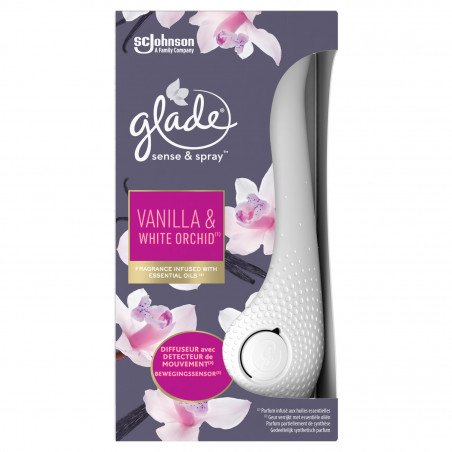 GLADE ELEGANCE SENSE & SPRAY DIFFUSEUR VANILLA & WHITE ORCHID