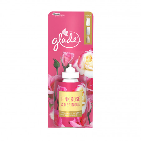 GLADE - PACK DE 4 ELEGANCE SENSE&SPRAY RECHARGE PINK ROSE & MERINGUE 18 ML