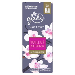 GLADE - PACK DE 4 ELEGANCE TOUCH & FRESH RECHARGE VANILLA & WHITE ORCHID 10 ML