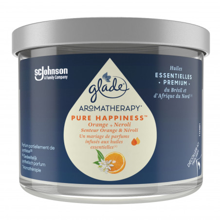 GLADE® AROMATHÉRAPIE - BOUGIE - PURE HAPPINESS ORANGE & NÉROLI