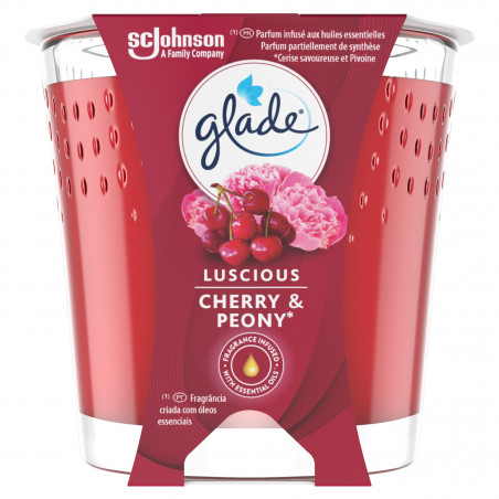 Glade® Bougie Design Luscious Cherry & Peony