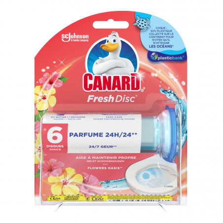 CANARD FRESH DISC BLISTER BOITIER 6 DISQUES FLOWERS OASIS