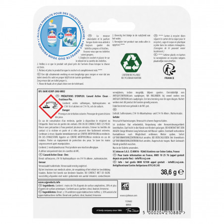 CANARD - PACK DE 8 1 BLOC ACTIVE CLEAN PIN CANARD - PACK DE 8 1 BLOC ACTIVE CLEAN PIN