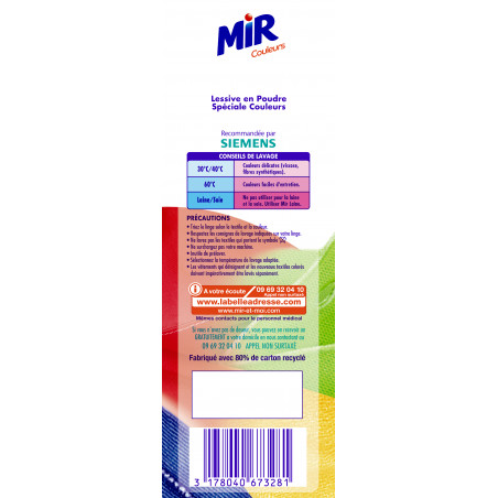 Mir Couleurs Poudre 1.945kg 27 mesures
