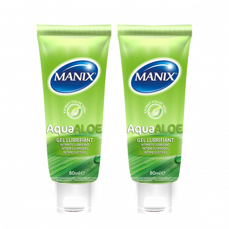 Lot de 2 - Manix Aqua Aloe Gel Tube 80 Ml
