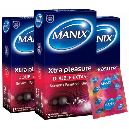 Lot de 3 - Manix Xtra Pleasure 12