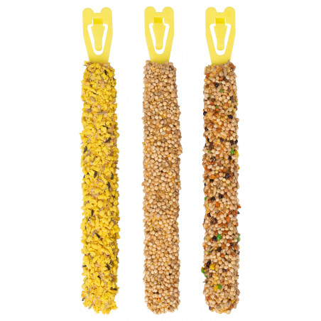 Vitakraft Kräcker Trio-Mix - Boîte de 3 friandises pour Perruches - Miel Sésame/Abricot Figue/Œuf Gr