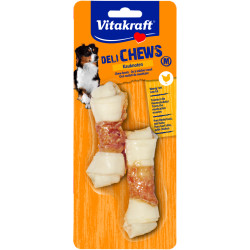 Vitakraft Os à mâcher noué avec Poulet - Friandise pour grand Chien - Lot de 3 Os
