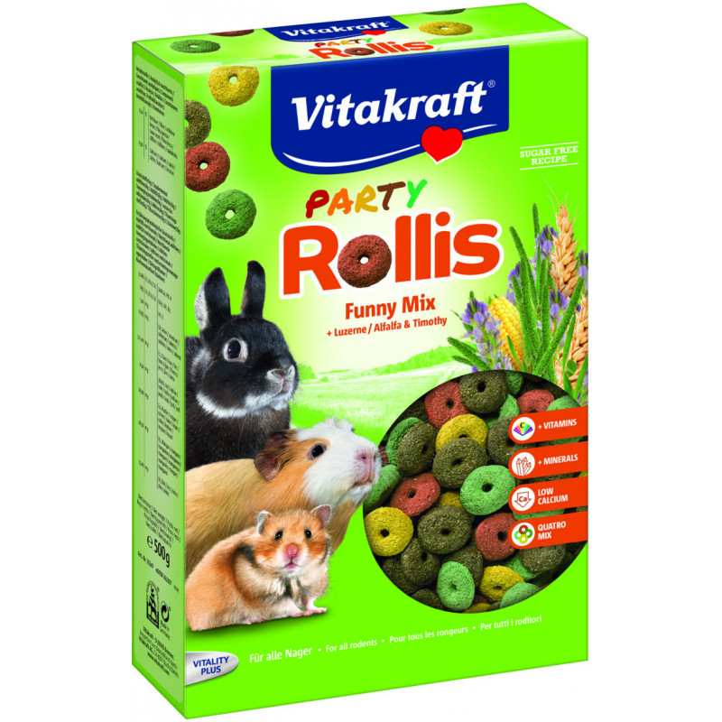 Vitakraft Rollis Party - Friandise Petit mammifères 500g