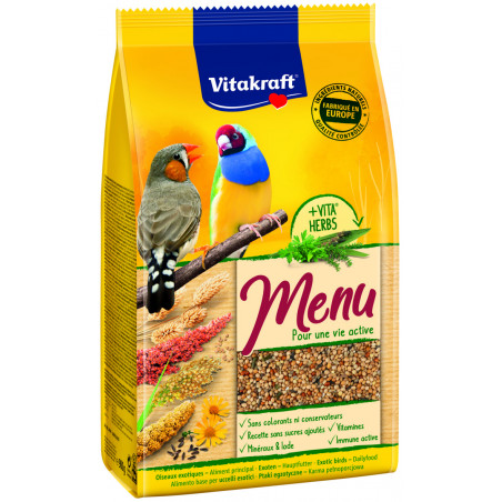 Vitakraft Menu - Alimentation complète pour oiseaux Exotiques 900 g