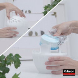 RUBSON - Absorbeur d'Humidité Sensation Pure (inclus 1 recharge) et  2 recharges universelles pour absorbeur d'humidité.