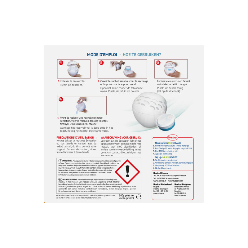 RUBSON - Absorbeur d'Humidité Sensation Pure (inclus 1 recharge) et  2 recharges universelles pour absorbeur d'humidité.