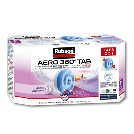 Pack de 2 - Rubson - Recharge Aero 360 Nature Experience Lavande Relaxante Lot De 4 Recharges