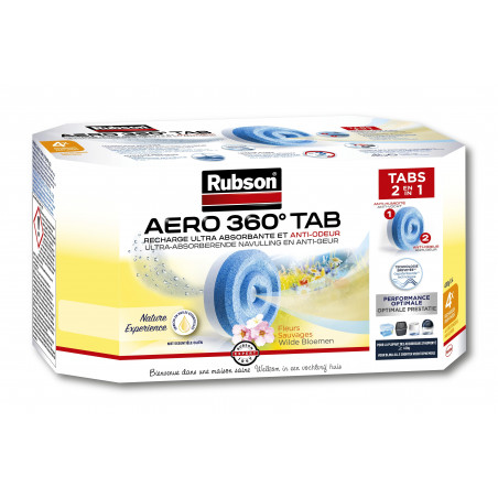 Pack de 2 - Rubson - Recharge Aero 360 Nature Experience Fleurs